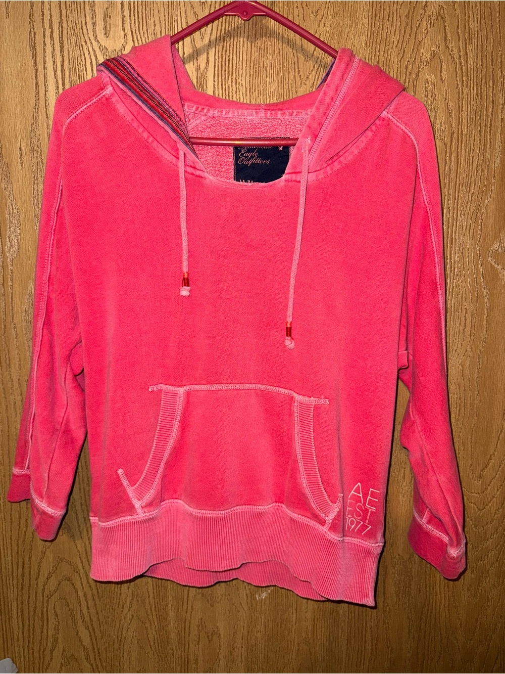 American eagle  Pink Hooded Pullover Sweatshirt